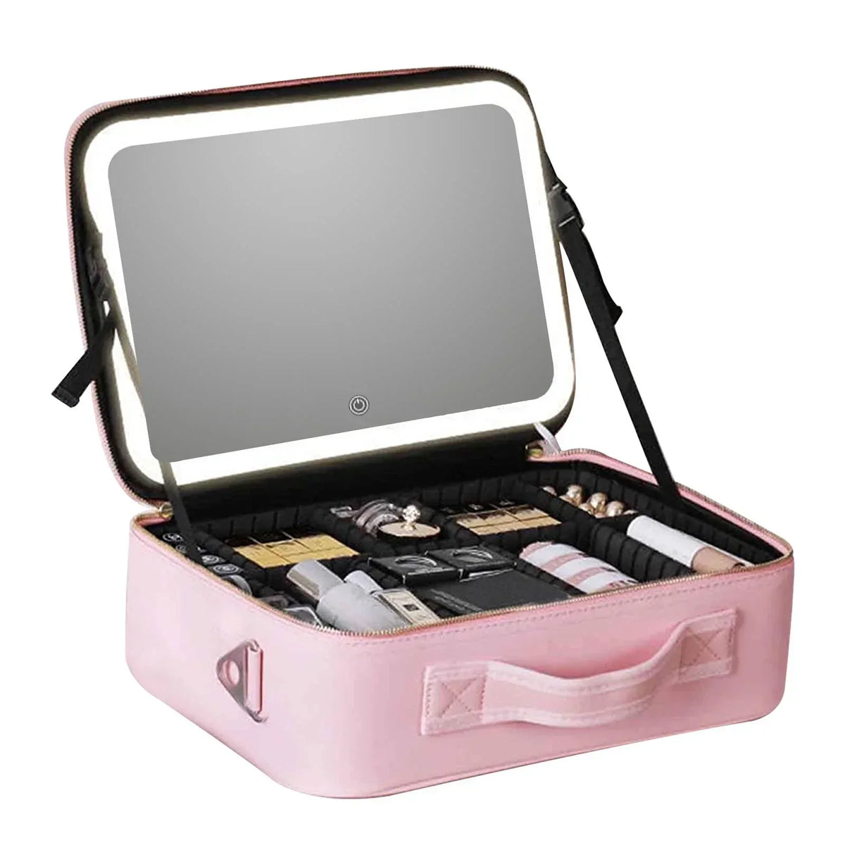 LoungeYard | Travel Cosmetic Case LED Mirror Makeup Bag — product view 6