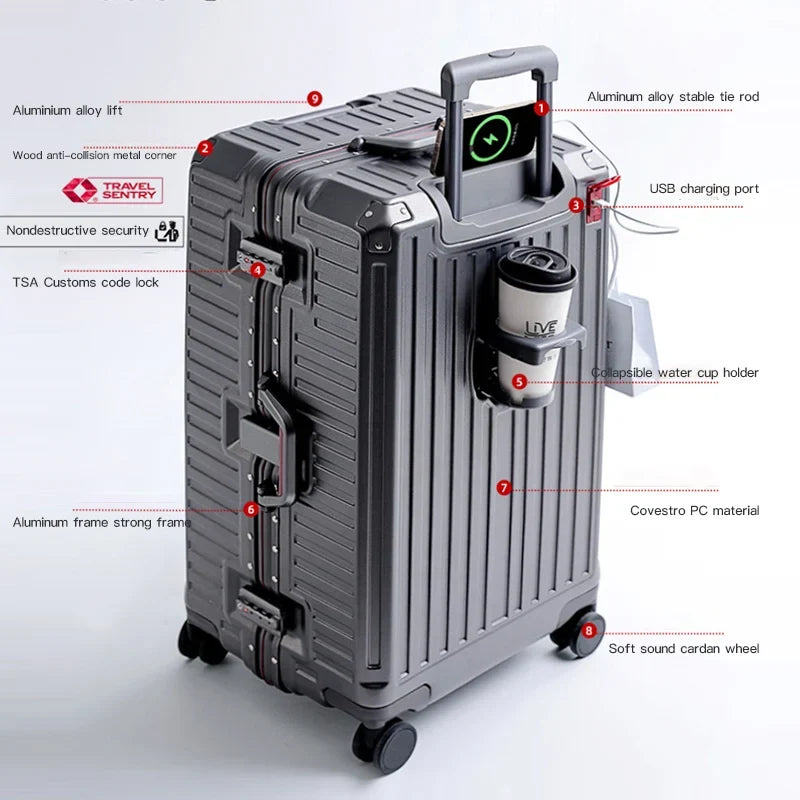 LoungeYard | Wide Handle Hardcase Suitcase – Lisbon — product view 3