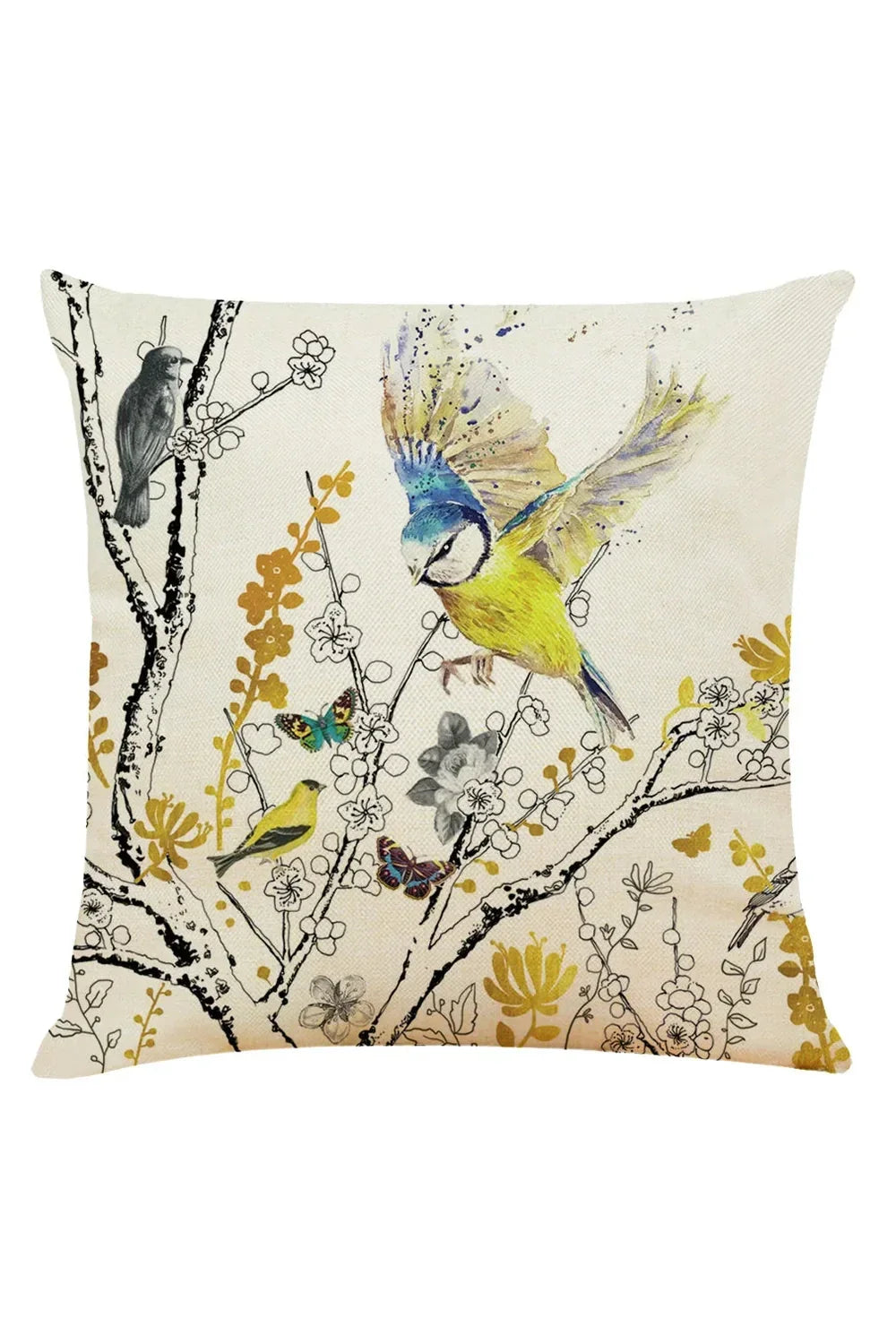 Bird Leaf Pillowcase | LoungeYard — product view 6