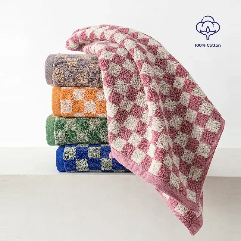 Checkered Cotton Hand Towels | LoungeYard — product view 5