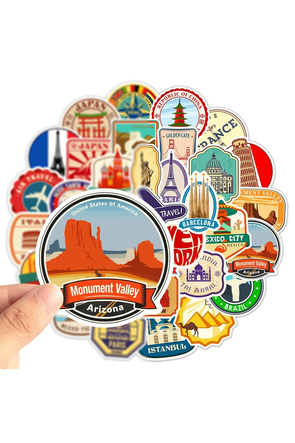 Travel Stickers 10/30/50PCS | LoungeYard — product view 5