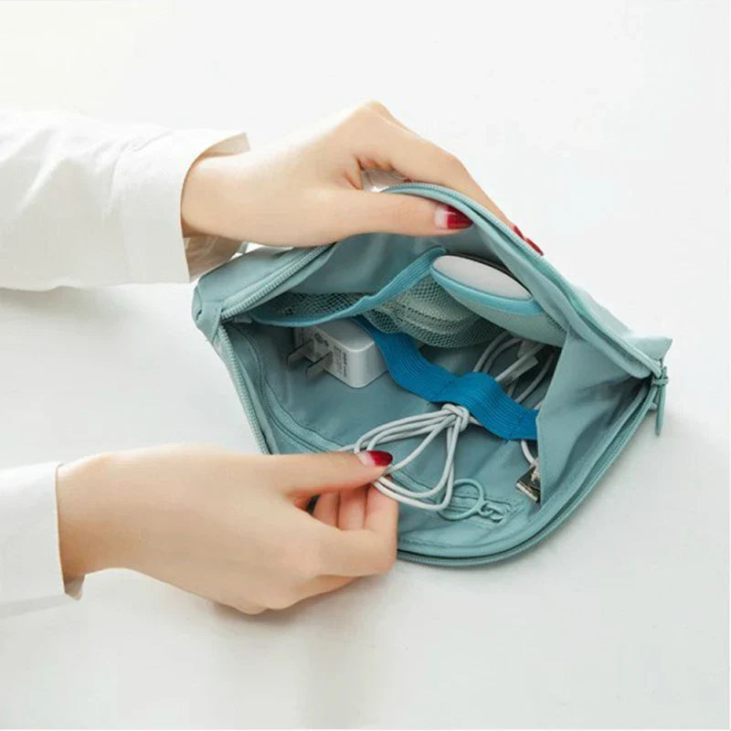 LoungeYard | Tech Bag Cable Bag Waterproof | Electronics Organizer for Travel | Compact & Durable | Nylon 23x15cm — product view 2