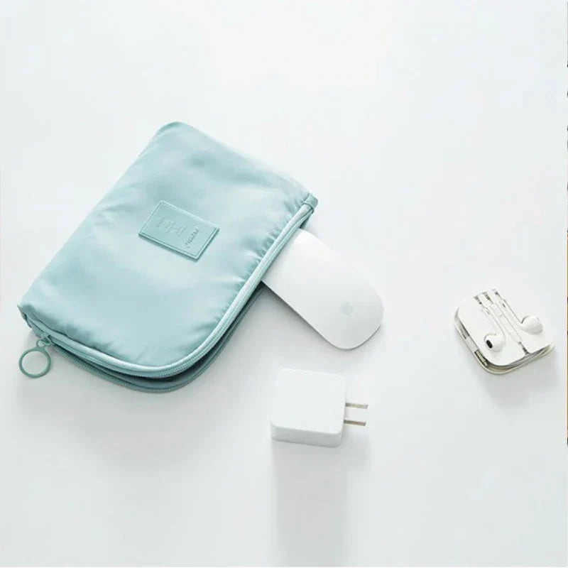 LoungeYard | Tech Bag Cable Bag Waterproof | Electronics Organizer for Travel | Compact & Durable | Nylon 23x15cm — product view 3