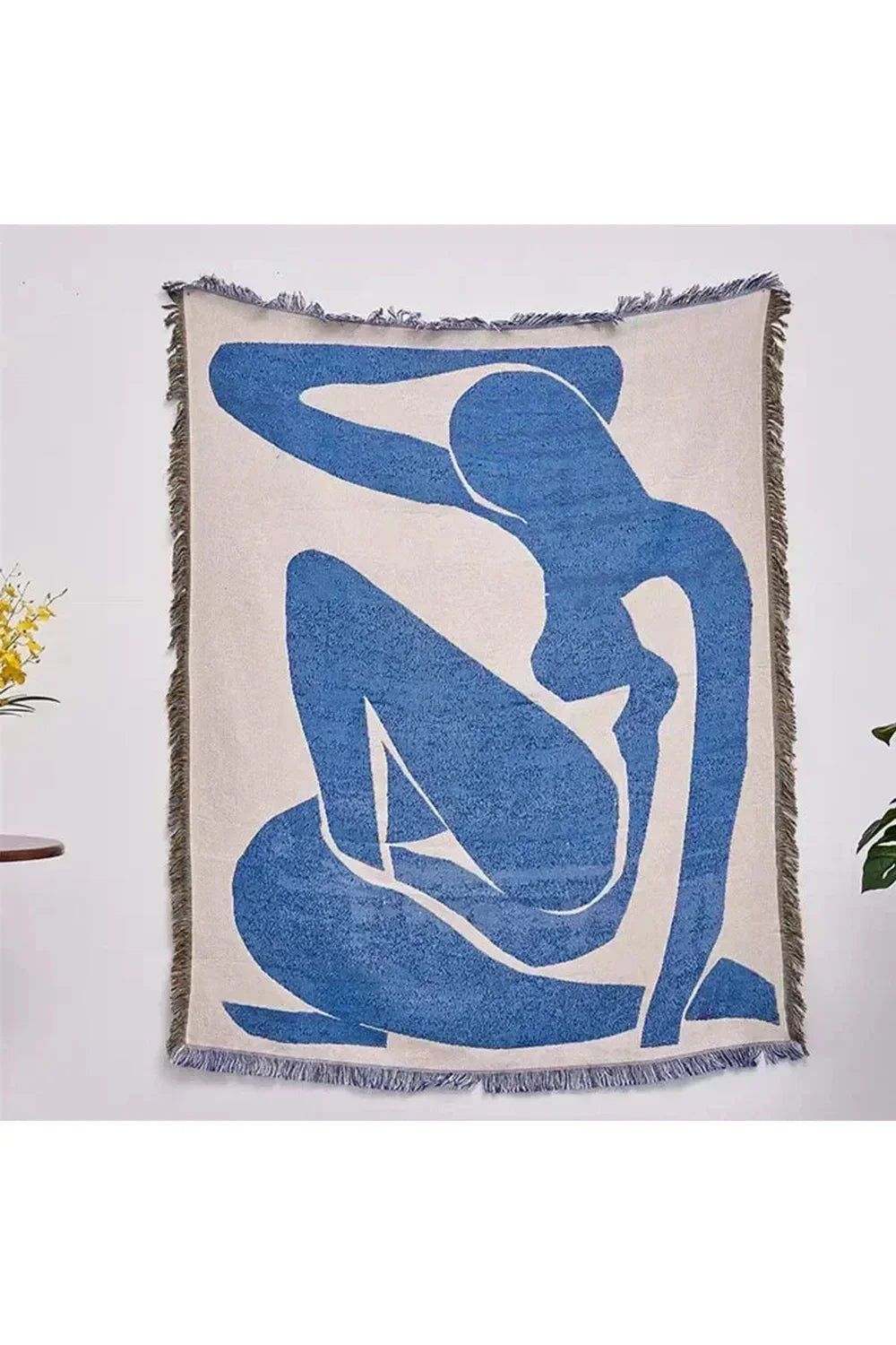 LoungeYard | Abstract Blue Muse Blanket — product view 1