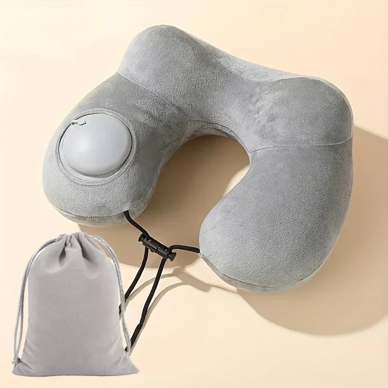 LoungeYard | Neckiva Neck Pillow | Ergonomic & Ultra-light | Micro-Velours | Portable with Bag — product view 1