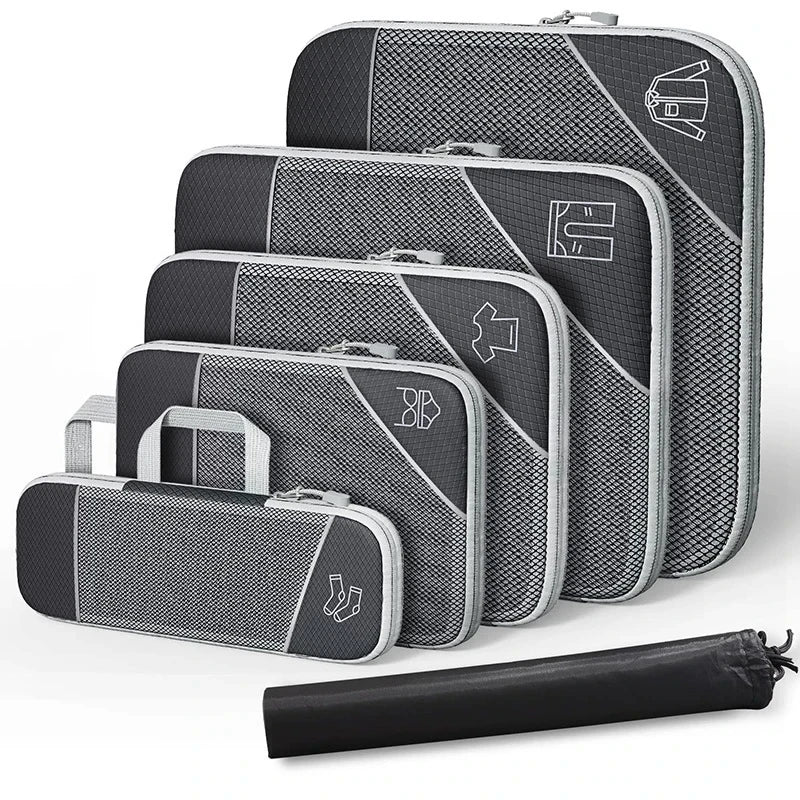 LoungeYard | PackEase Travel Organizer Set | 6-piece | Compressible Suitcase Bags | Waterproof & Space Saving — product view 4