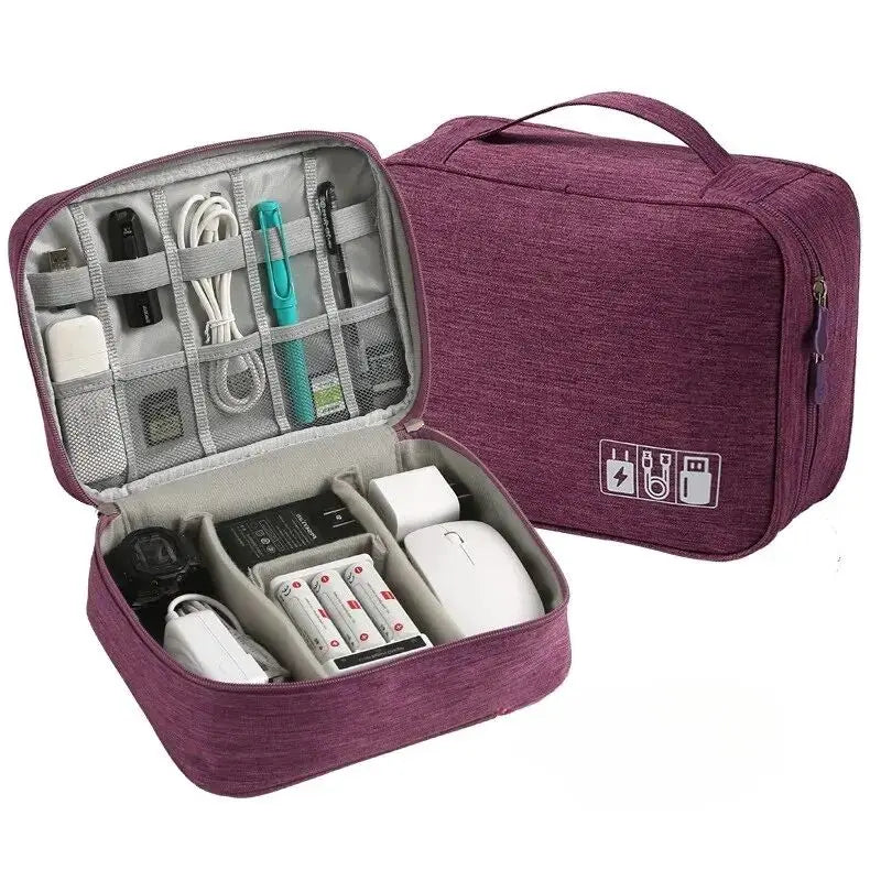 LoungeYard | ORGAZIP Tech Organizer | Large Cable Bag for Travel | Waterproof & Multifunctional | For Power Banks, Cables & Accessories — product view 7