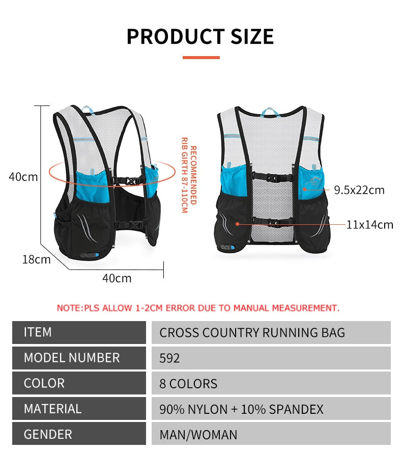LoungeYard | Hike Racer Breathable Vest Running Backpack — product view 5