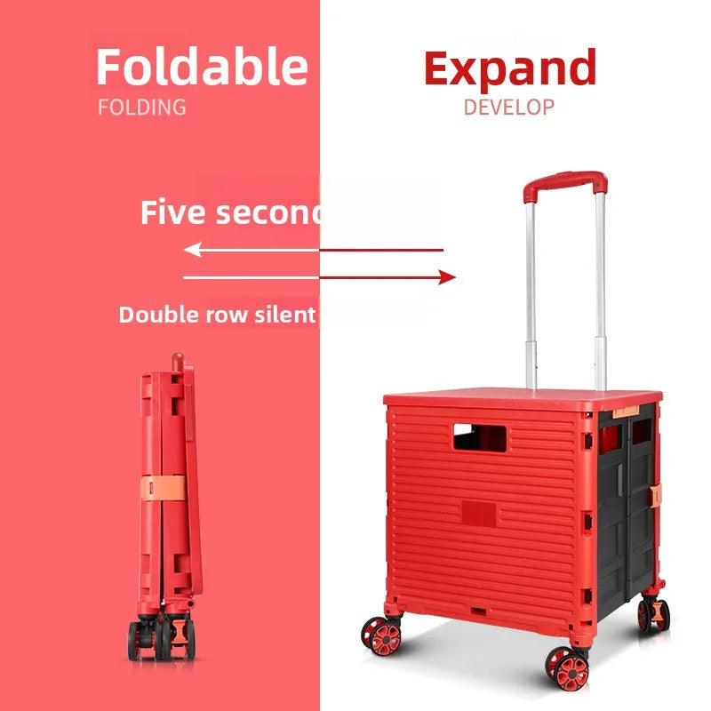 LoungeYard | Folding Shopping Trolley with Silent Wheels – EasyCart — product view 2