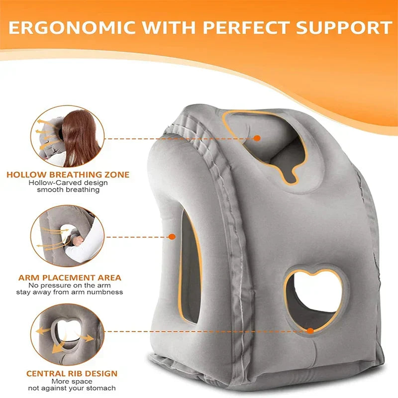 LoungeYard | ComfortRest Travel Pillow | Ergonomic Travel Pillow for Neck & Head | Compact and Lightweight — product view 2