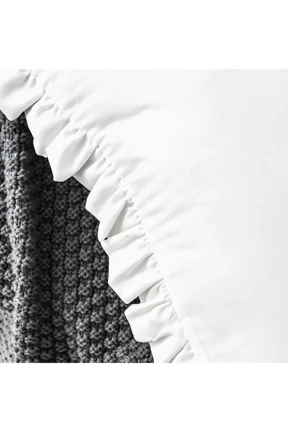 solid ruffle pillowcase | LoungeYard — product view 5