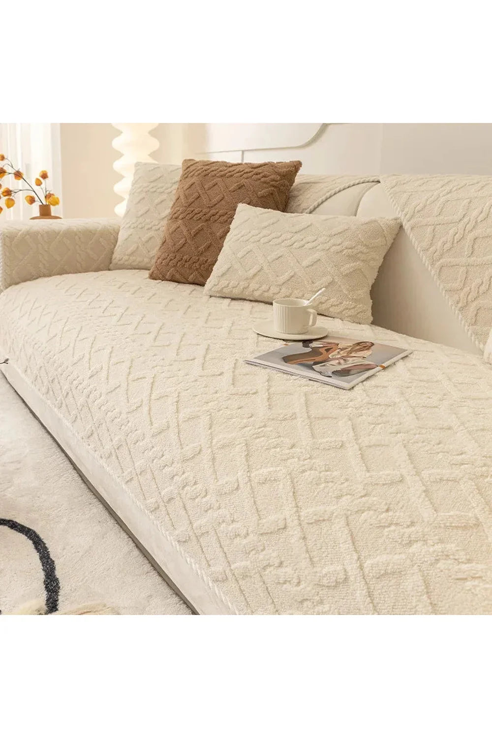 Jacquard Sofa blanket | LoungeYard — product view 5