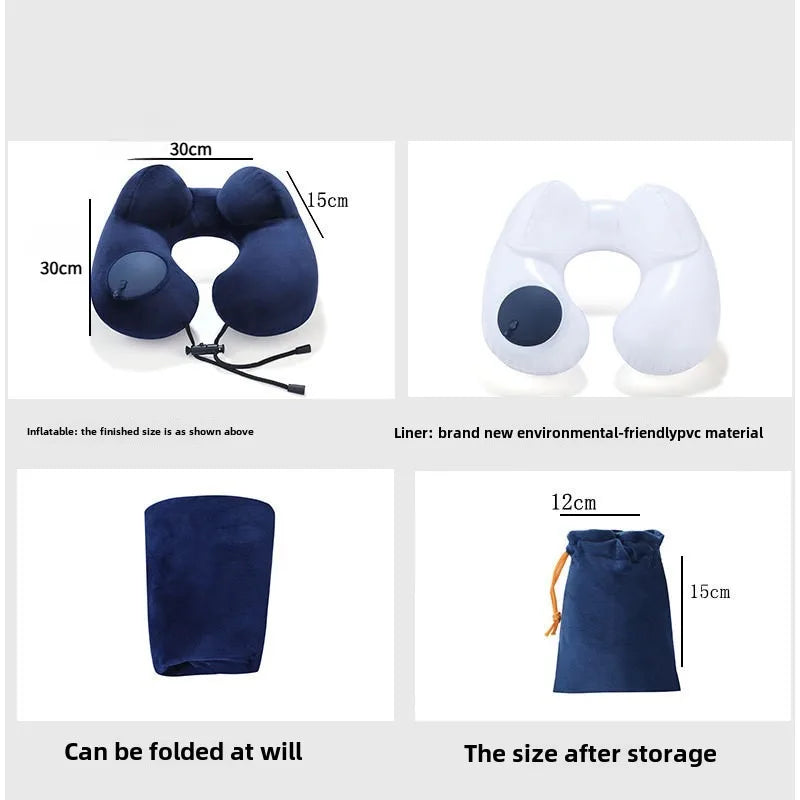 LoungeYard | Neckiva Neck Pillow | Ergonomic & Ultra-light | Micro-Velours | Portable with Bag — product view 4