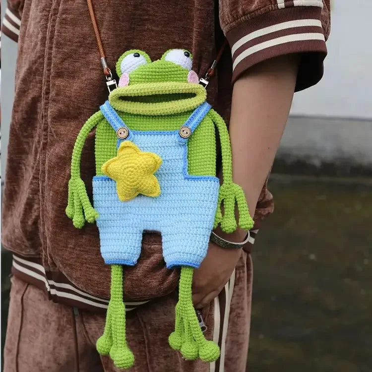 LoungeYard | Big Lips Frog Knitted Bag — product view 5
