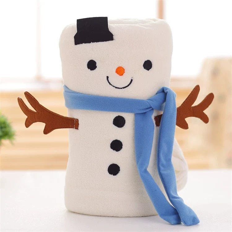 Cartoon Double Sided Flannel Christmas Blanket — product view 2
