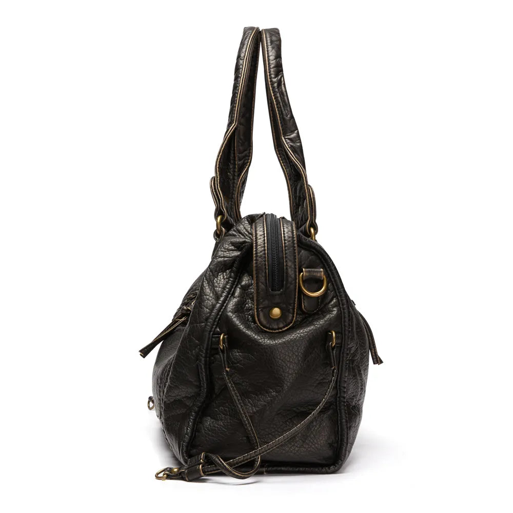 NoirClass - Elegant Black Leather Handbag LoungeYard — product view 7