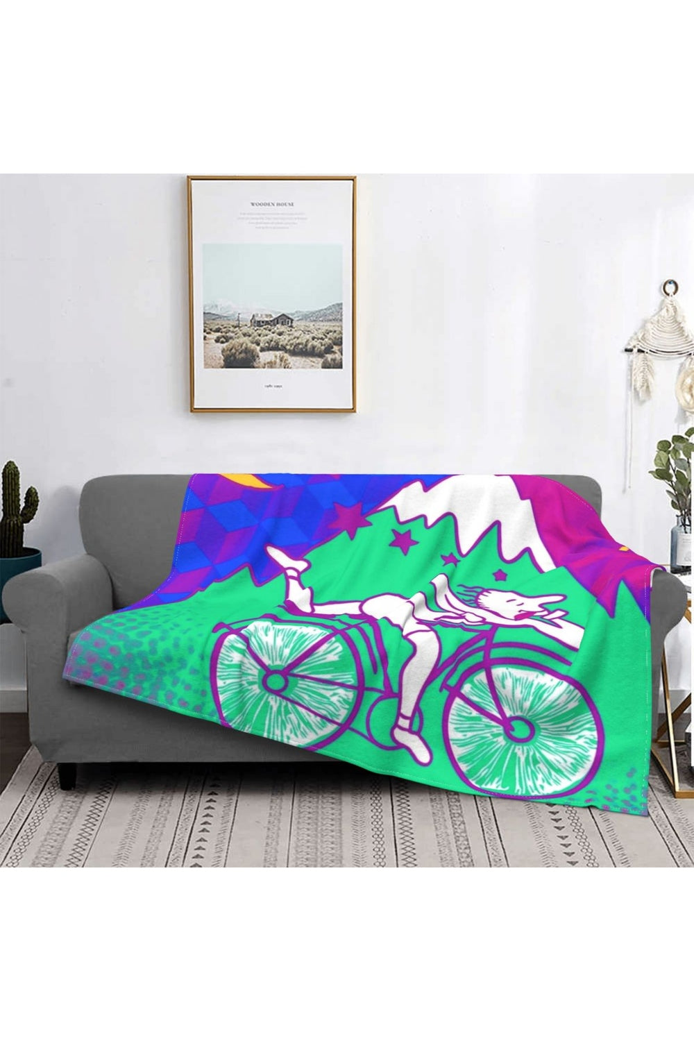 Hoffman Bicycle Day Throw Blanket | LoungeYard — product view 7
