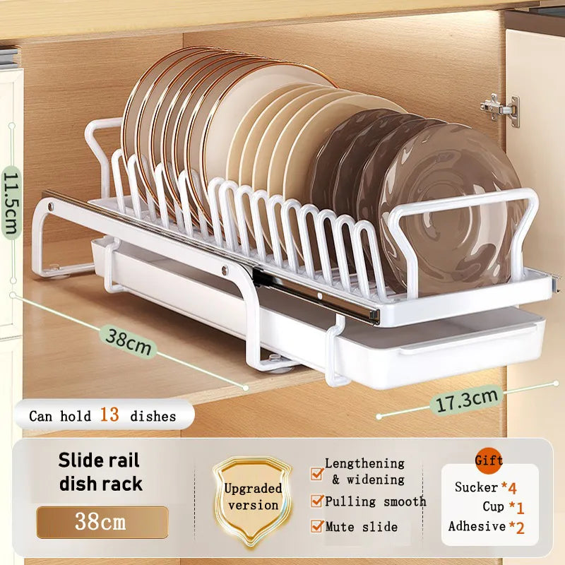 LoungeYard | Kitchen Cabinet Sliding Storage Dish Rack — product view 7