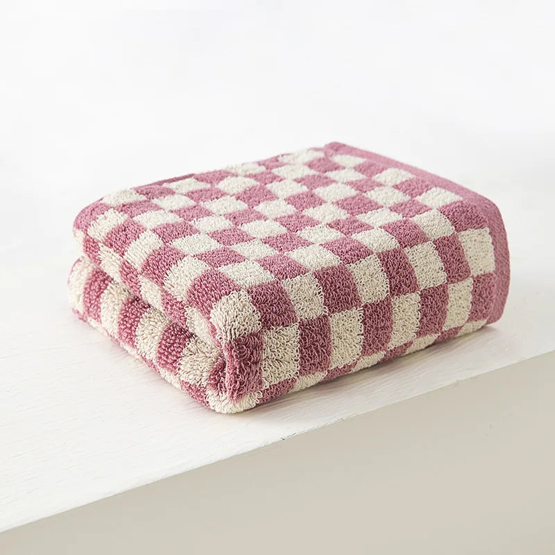 Grids Cotton Face Towel | LoungeYard — product view 1
