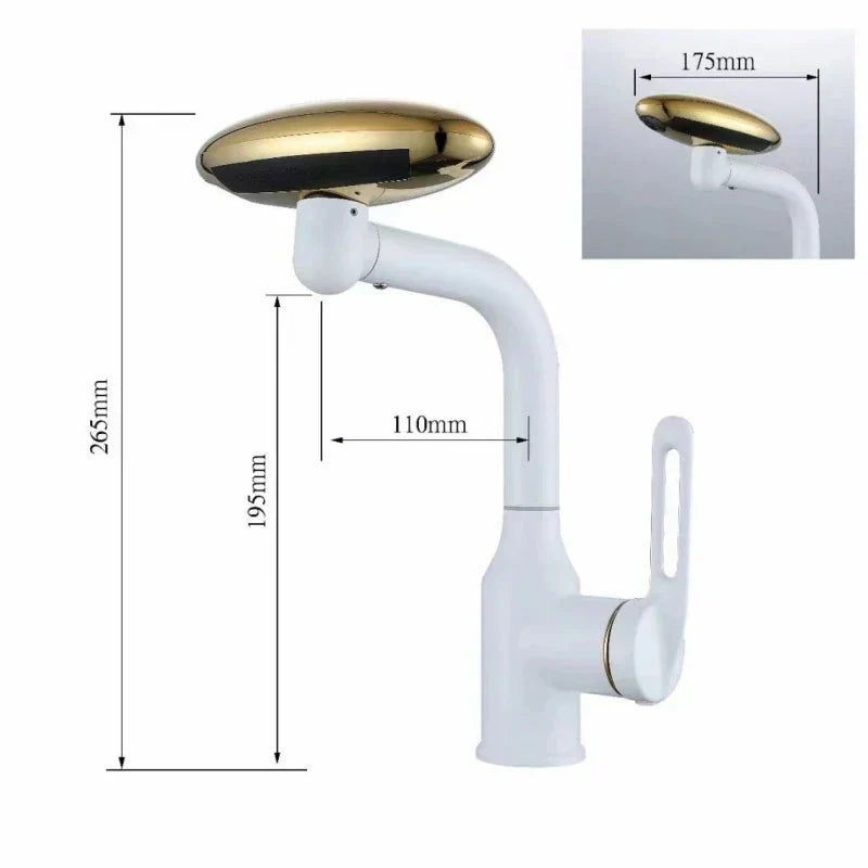 LoungeYard | Multifunctional Waterfall Rotating Nordic Basin Faucet — product view 6