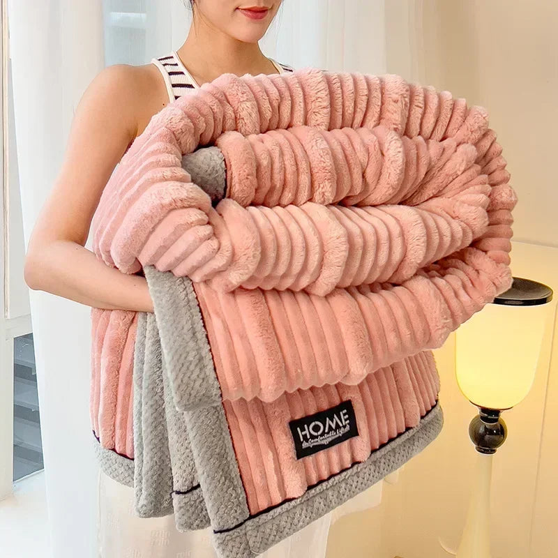 LoungeYard | Cuddly Blanket BunnySoft | Extra Thick & Warm | Coral Fleece | Double-Sided Soft — product view 6