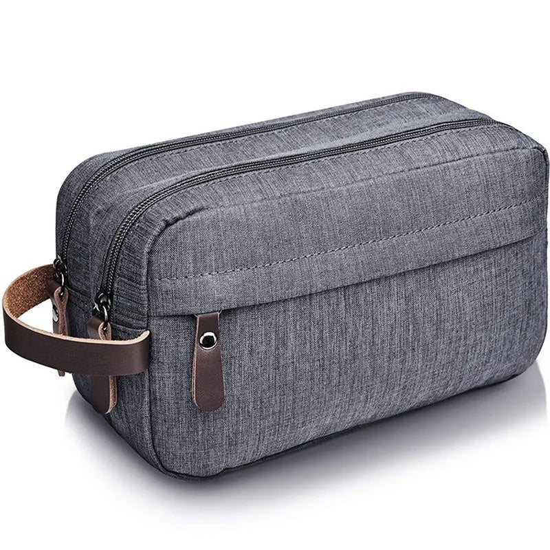 LoungeYard | Traveluxe Culture & Cosmetic Bag | Water Repellent | Premium Leather Handle — product view 2