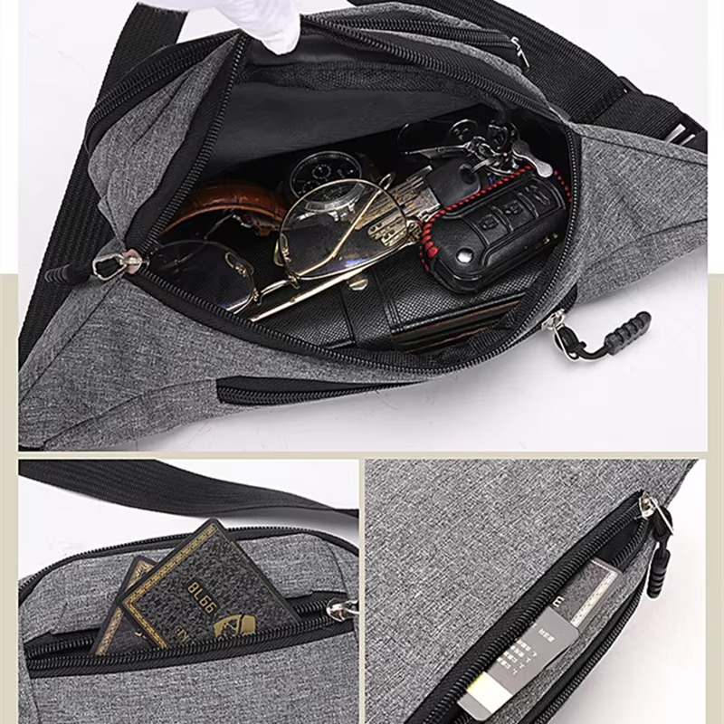 LoungeYard | Unisex Waterproof Canvas Waist and Crossbody Bag for Outdoor Sports — product view 4