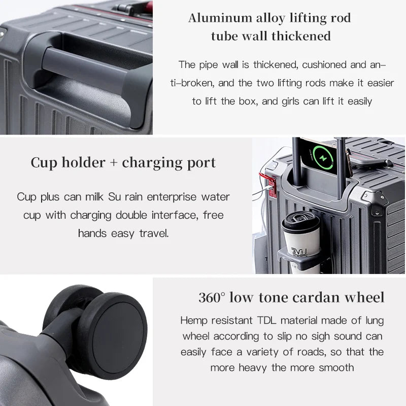 LoungeYard | Wide Handle Hardcase Suitcase – Lisbon — product view 2