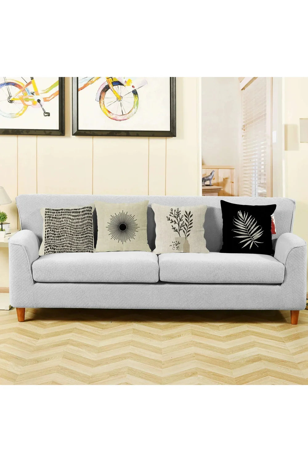 Black Geometric Pillowcase | LoungeYard — product view 2