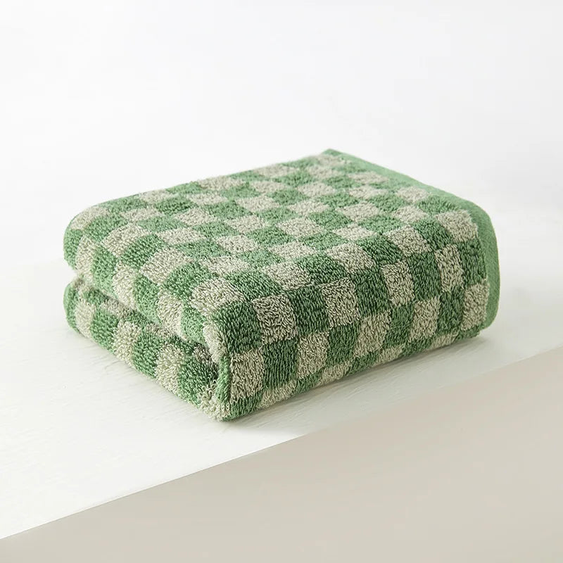 Grids Cotton Face Towel | LoungeYard — product view 6