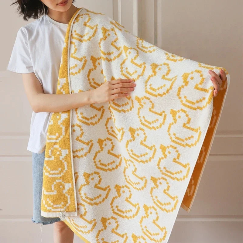 Reversible Animal Print Cotton Towel | LoungeYard — product view 1