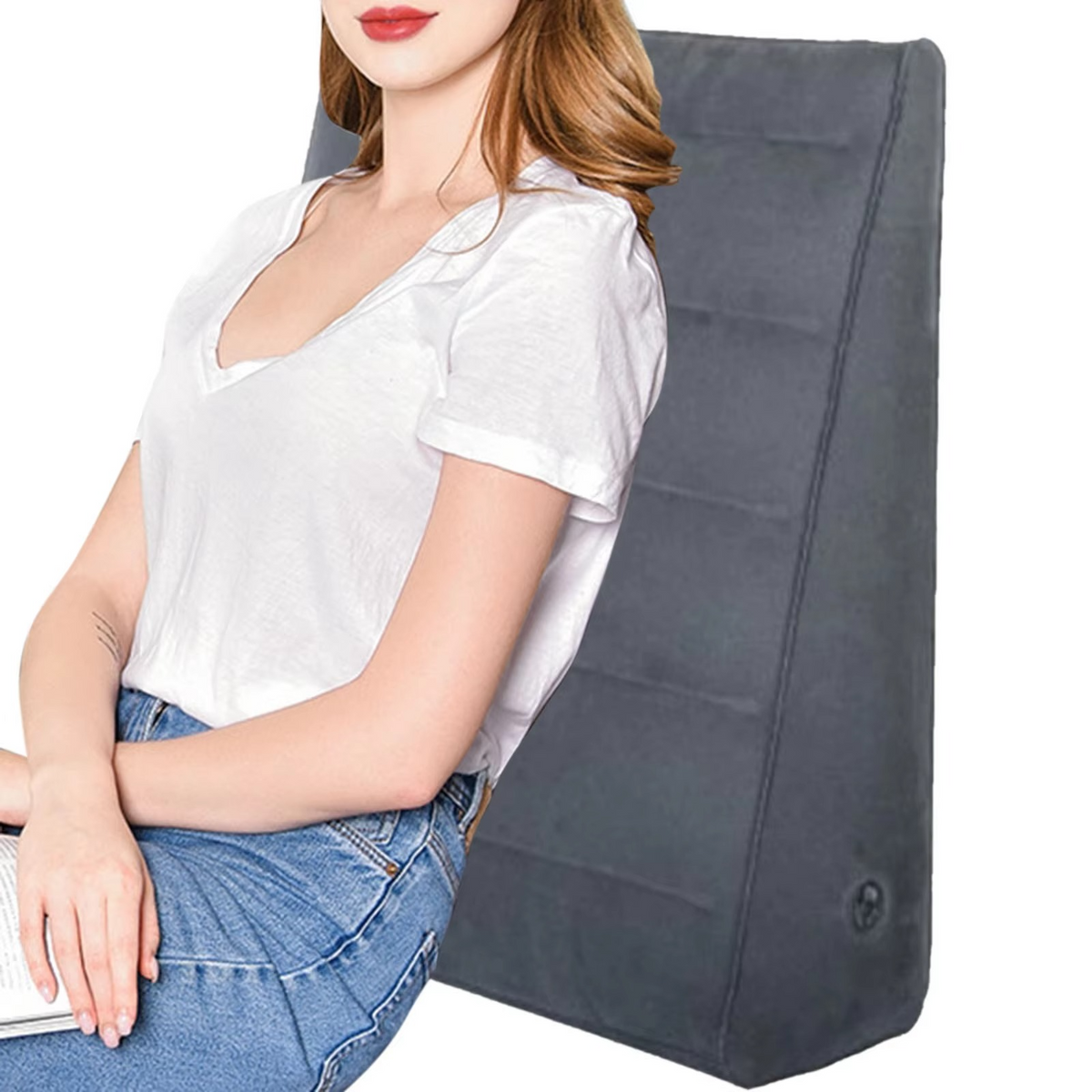 LoungeYard | Inflatable Foot & Back Elevating Travel Pillow — product view 2
