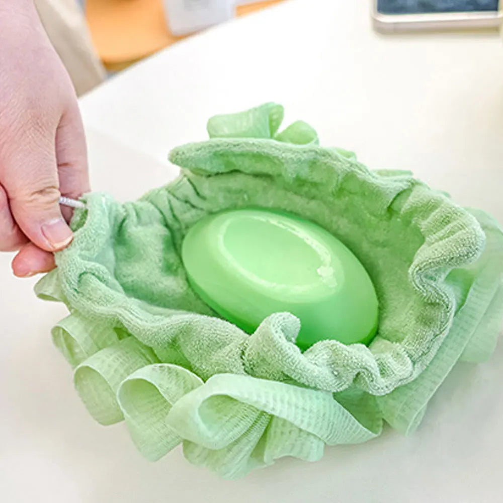LoungeYard | 2-In-1 Exfoliating Mesh Shower Sponge — product view 2