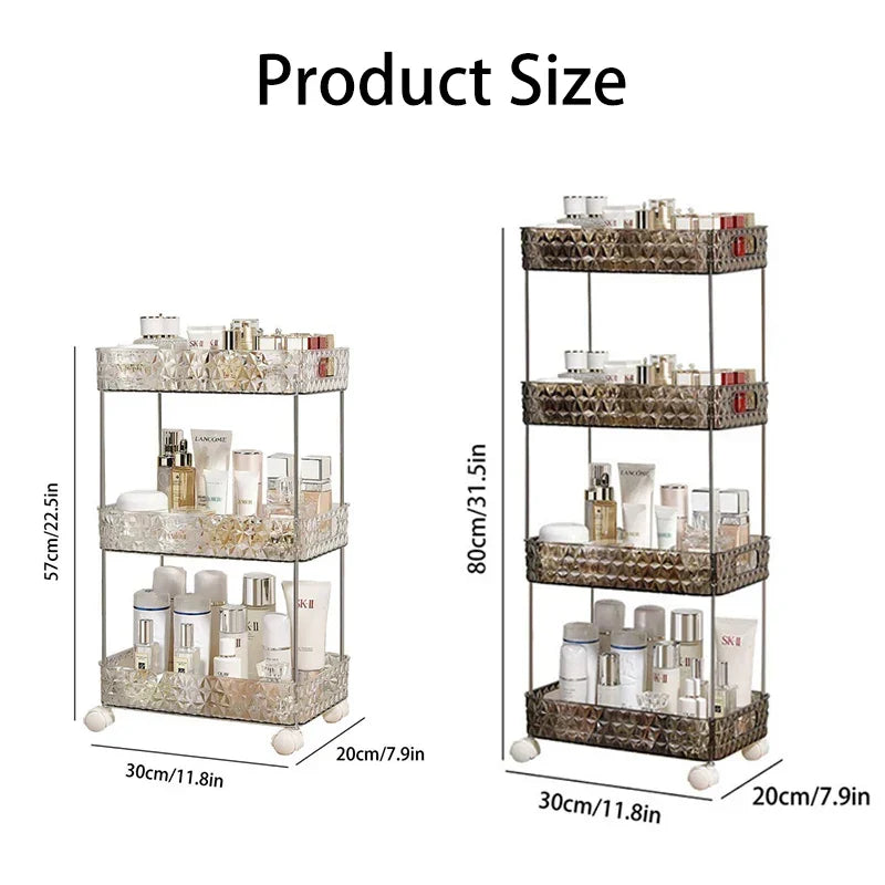 LoungeYard | Home Bathroom Storage Organizer Rolling Rack — product view 4