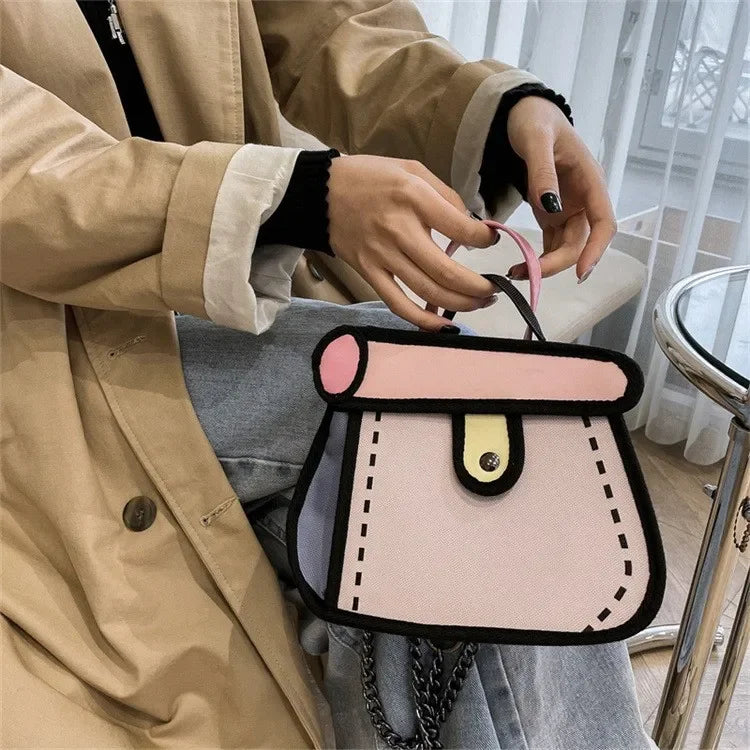 LoungeYard | 2D Canvas Texture Crossbody Bag — product view 7