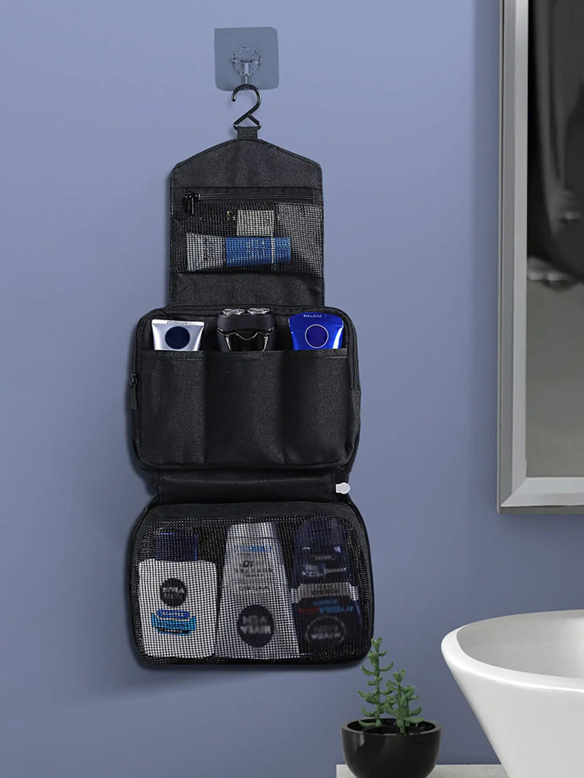 LoungeYard | Foldable Travel Toiletry Bag DryNexa TravelCube | Multilayer Design with Wet-Dry Separation | Space-Saving & Waterproof — product view 2