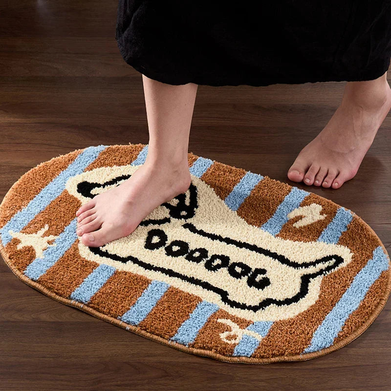 Tufted Dachshund Bathroom Mat | LoungeYard — product view 4
