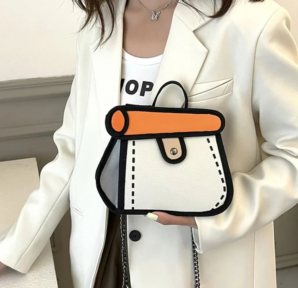 LoungeYard | 2D Canvas Texture Crossbody Bag — product view 3