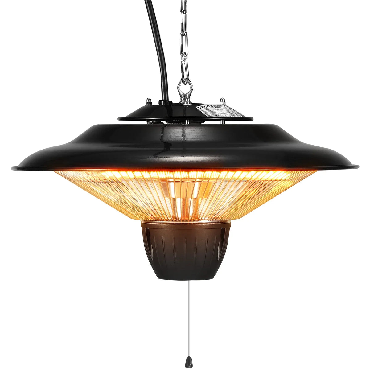 Hanging Patio Heater 1500W with Pull Cord & Adjustable Chain, Electric Ceiling-Mount Outdoor Heater — product view 1
