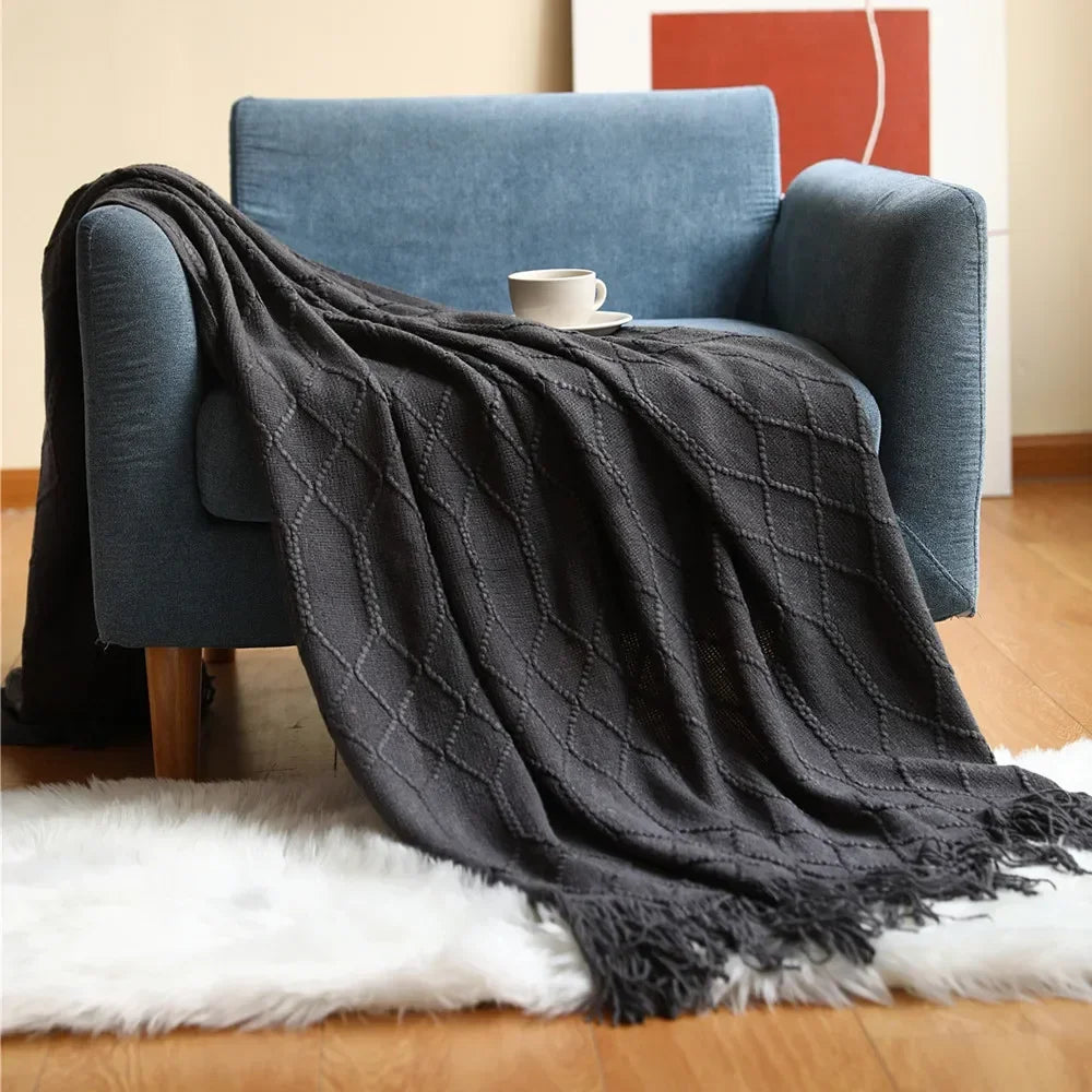 LoungeYard | Nordic Style Dick Knitted Blanket — product view 3