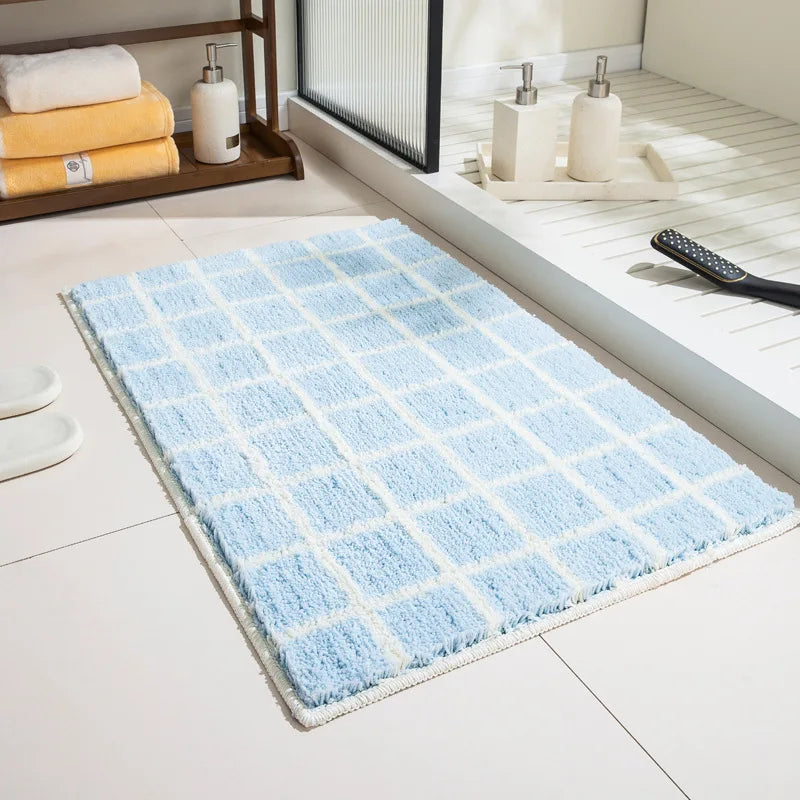Modern Grid Tufted Bath Mat | LoungeYard — product view 5