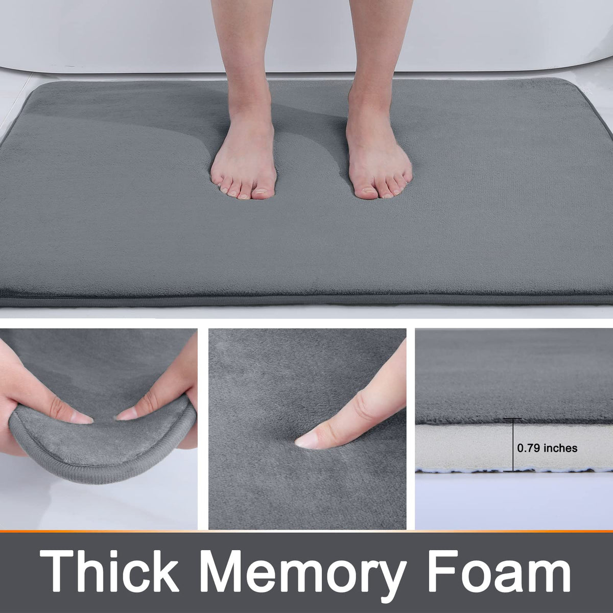 LoungeYard | Quick Absorbent Anti Slip Memory Foam Bath Mat — product view 2