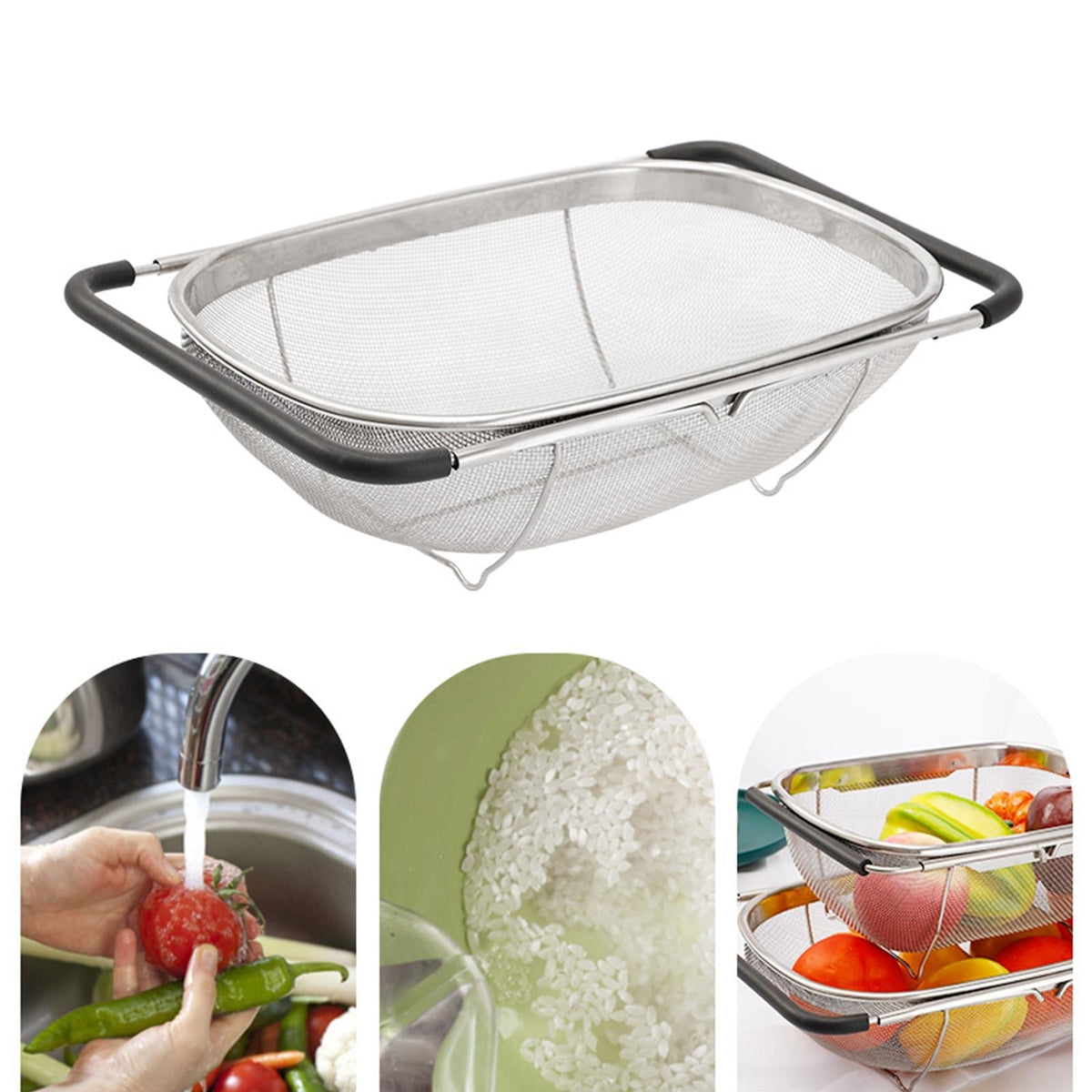 LoungeYard | Over The Sink Telescopic Dish Rack — product view 4