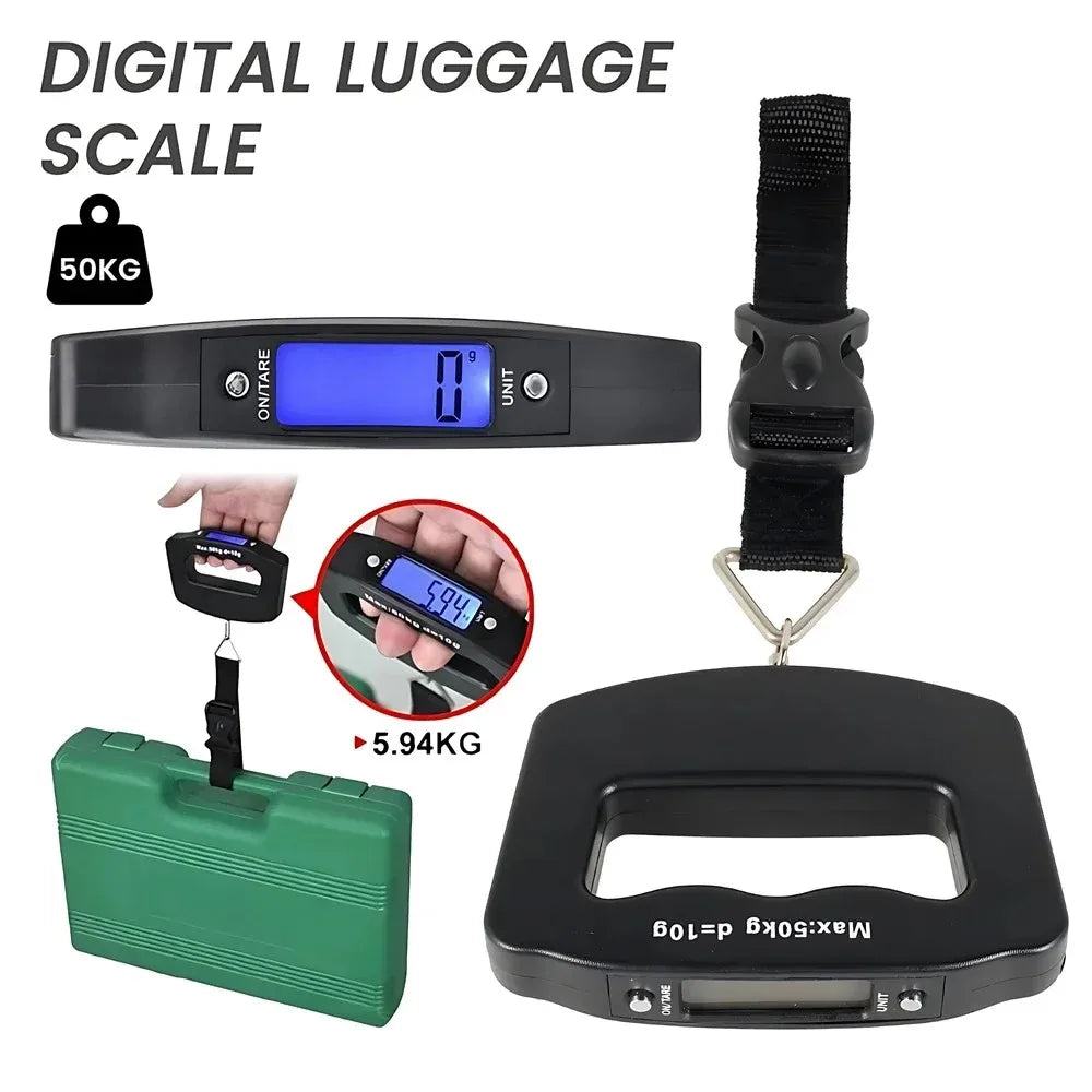 LoungeYard | WeighLite Digital Luggage Scale | LCD Display with Backlight | Up to 50 kg | Portable & Precise | For Travel & Baggage — product view 5