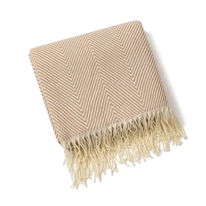 LoungeYard | Nordic Stripe Throw Sofa Blanket — product view 3