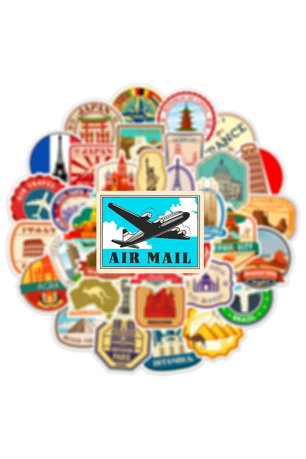Travel Stickers 10/30/50PCS | LoungeYard — product view 3