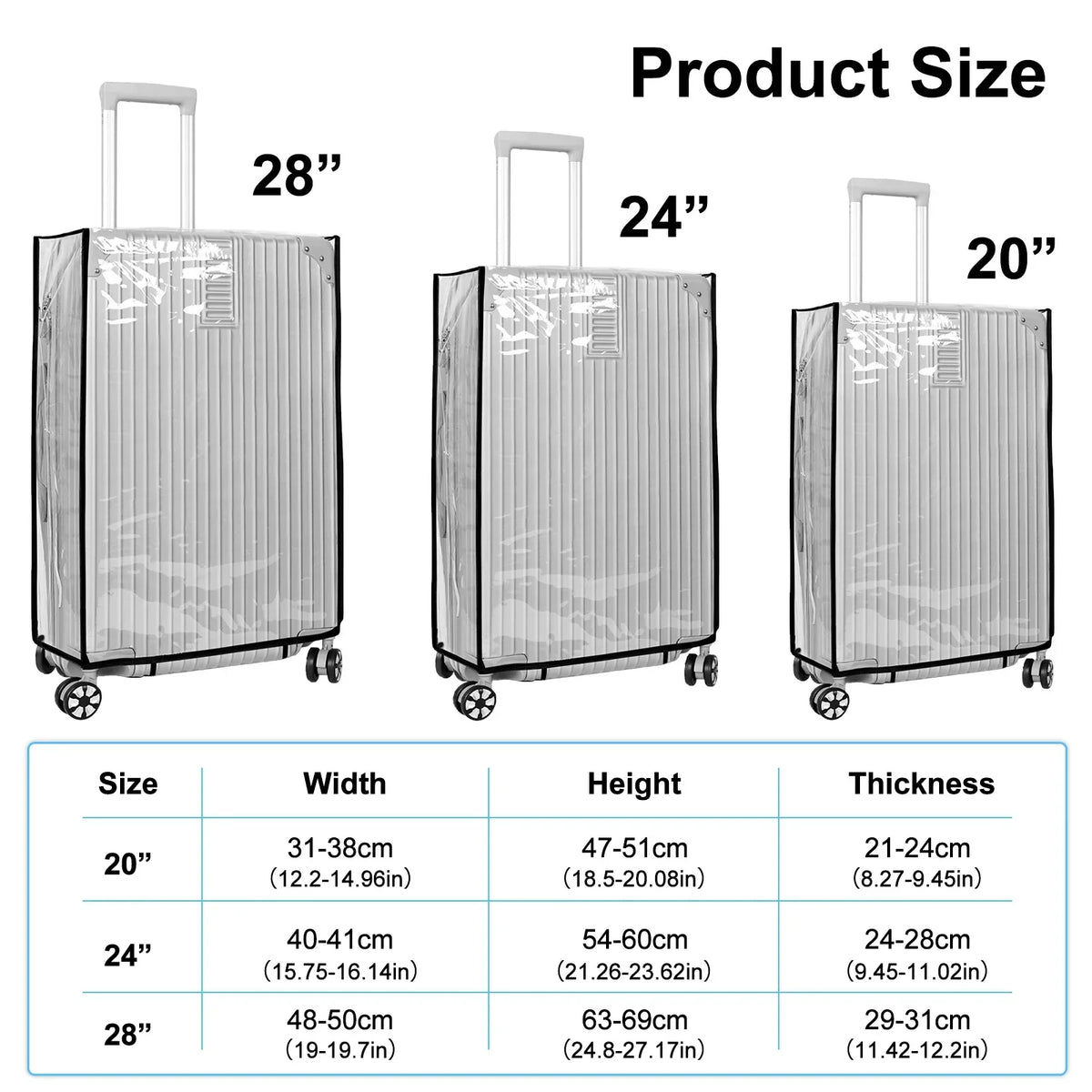LoungeYard | Transparent Waterproof Trolley Cover — product view 1