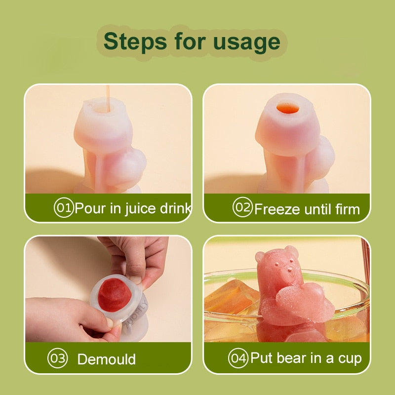 LoungeYard | Heart Bear Hangable Ice Cube Mold — product view 4