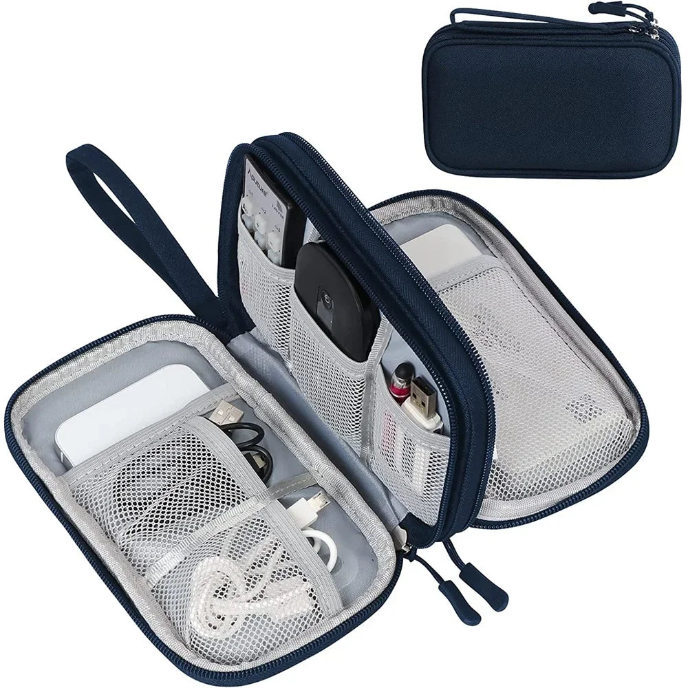 LoungeYard | Techviva PackSafe Electronic Organizer Bag | 2-layer & waterproof | For cables, chargers, USB & accessories | Compact & portable — product view 1