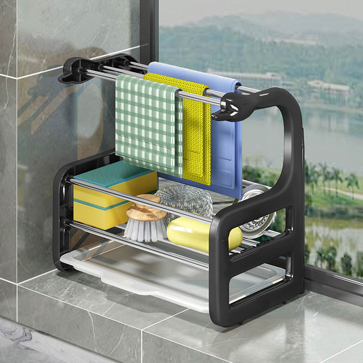 LoungeYard | Creative Kitchen Sponge Holder Drain Rack — product view 2